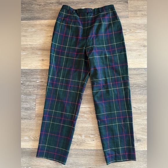 Pendleton Pants - Pendleton Plaid Pants - Green and Blue